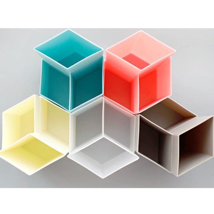 4 PCS Multifunctional Storage Box Hexagonal Pen Holder Plastic Desktop Student Office Supplies Random Colour
