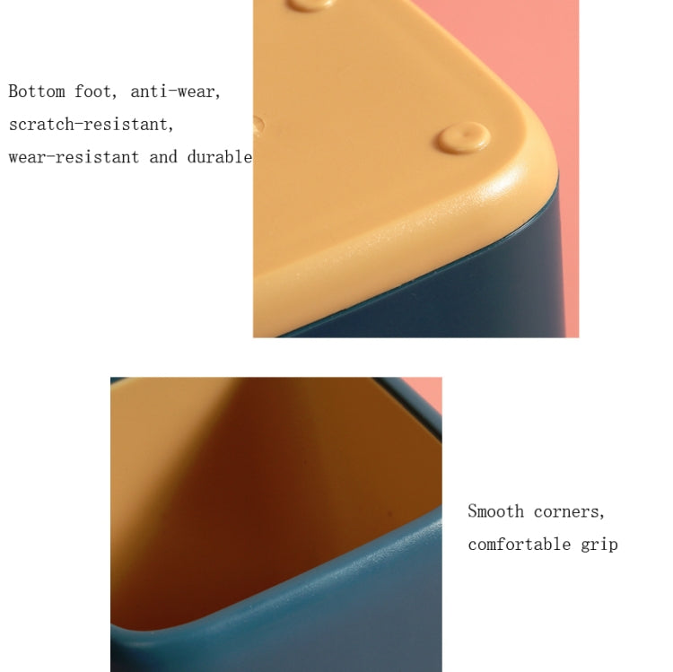 3 PCS Two-color Splicing Pen Holder Office Makeup Desktop Multifunctional Storage Tube Random Colour