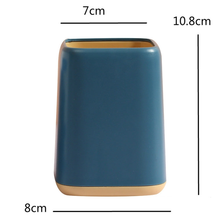 3 PCS Two-color Splicing Pen Holder Office Makeup Desktop Multifunctional Storage Tube Random Colour