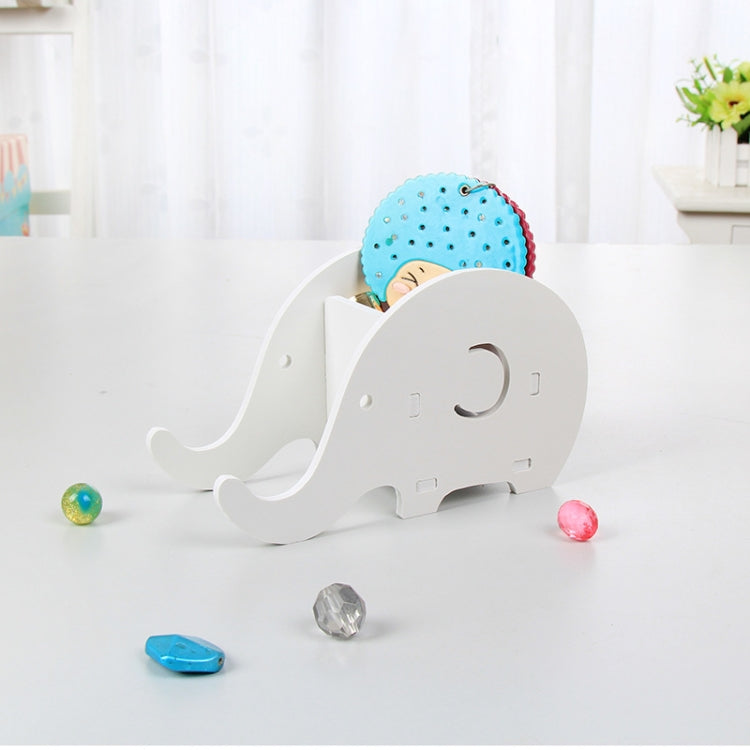3 PCS Multifunctional Elephant Desktop Wooden Storage Box Mobile Phone Holder