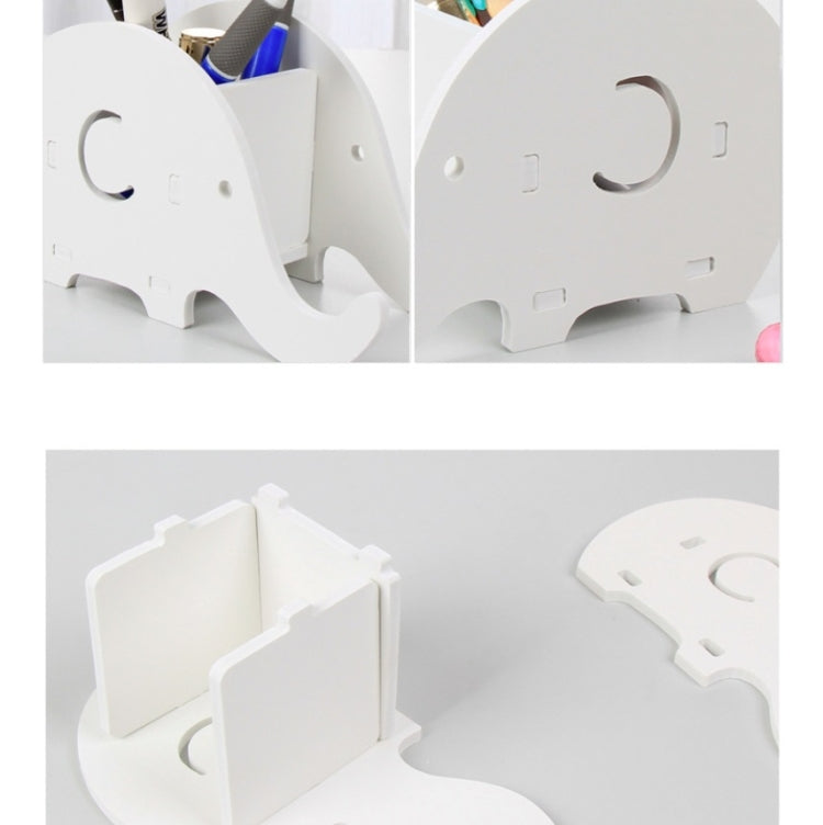 3 PCS Multifunctional Elephant Desktop Wooden Storage Box Mobile Phone Holder