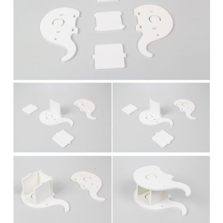 3 PCS Multifunctional Elephant Desktop Wooden Storage Box Mobile Phone Holder