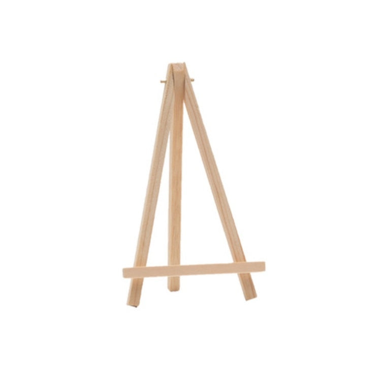 4 PCS Wooden Desktop Mobile Phone Ipad Stand Flat Folding Mini Easel, Colour: Small