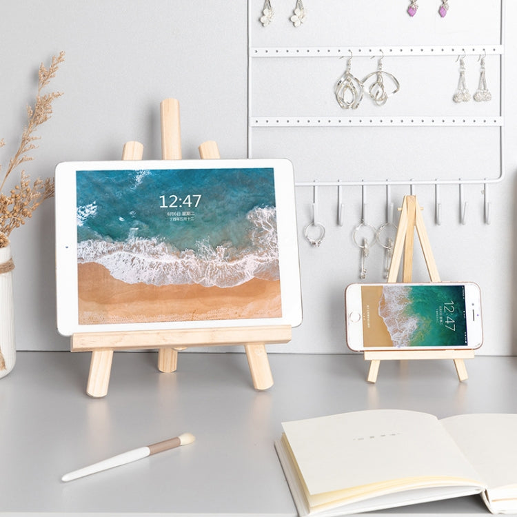 4 PCS Wooden Desktop Mobile Phone Ipad Stand Flat Folding Mini Easel, Colour: Small