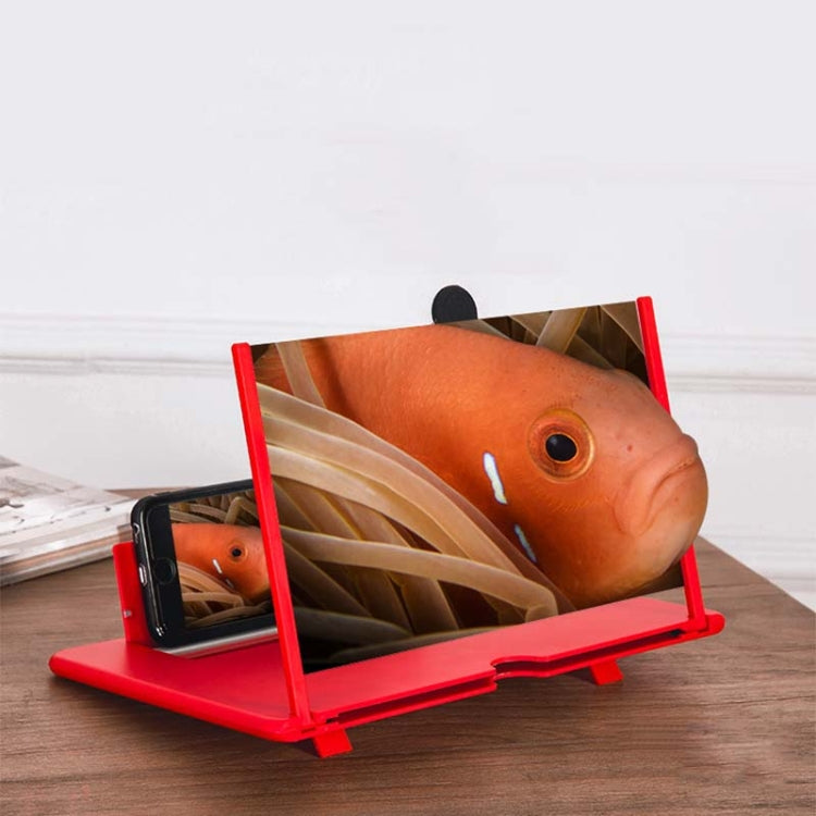Pull-out Mobile Phone Screen Magnifier 3D Video Desktop Mobile Phone Holder, Size:12 inch