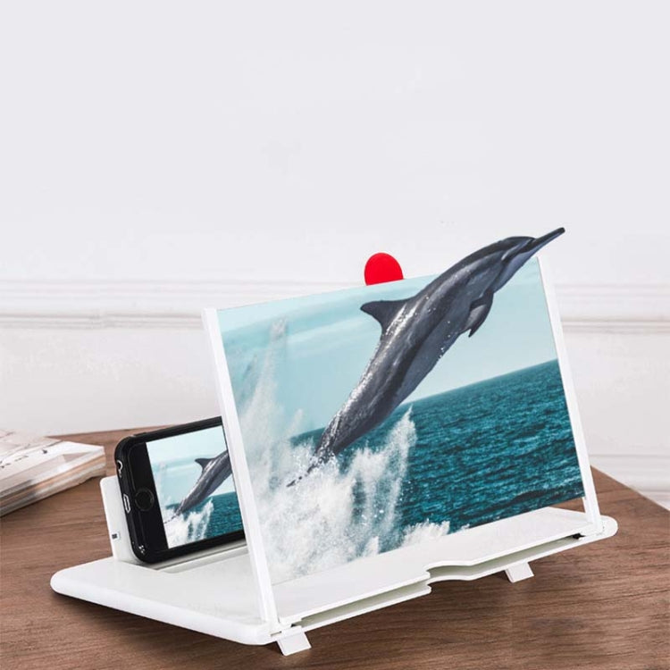 Pull-out Mobile Phone Screen Magnifier 3D Video Desktop Mobile Phone Holder, Size:12 inch