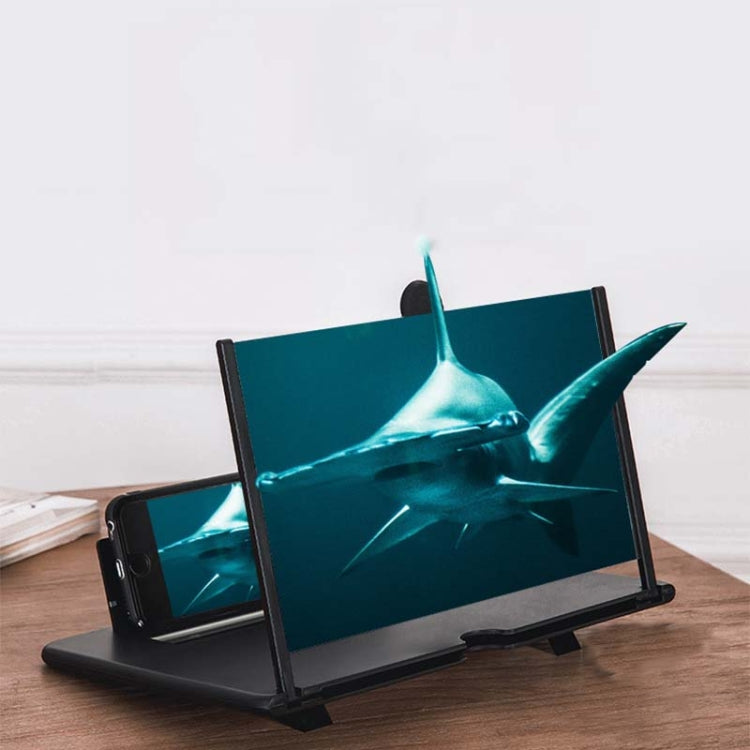 Pull-out Mobile Phone Screen Magnifier 3D Video Desktop Mobile Phone Holder, Size:12 inch