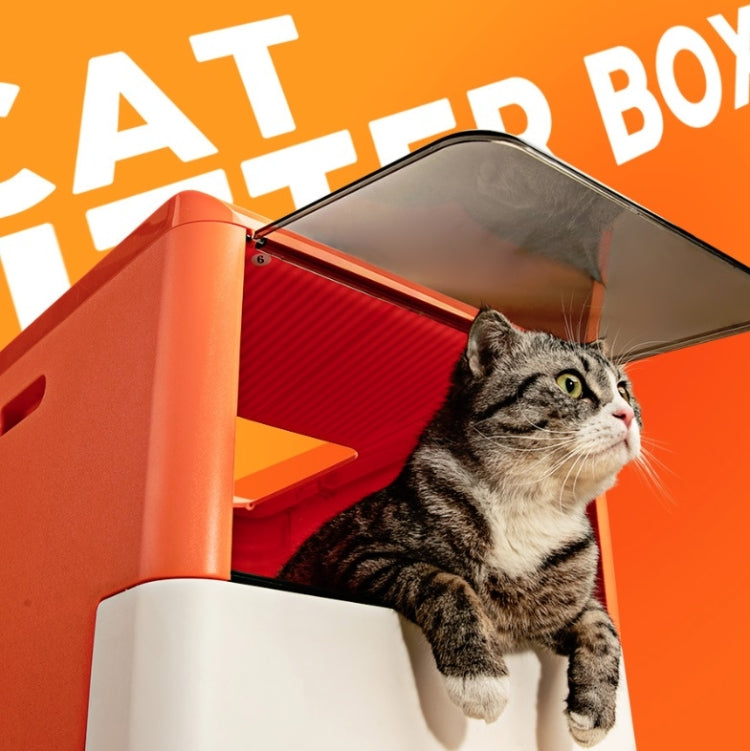 Fully Enclosed Drawer Type Cat Litter Box Pet Toilet with Shovel