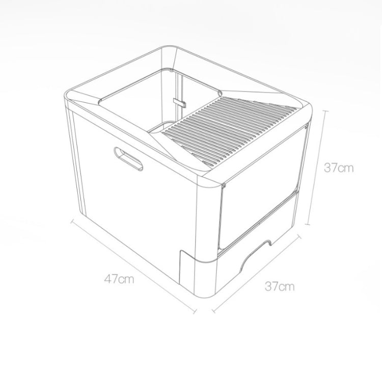 Fully Enclosed Drawer Type Cat Litter Box Pet Toilet with Shovel