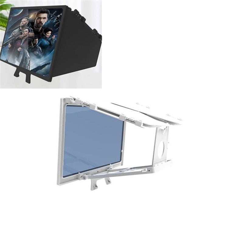 F13 12 inch Mobile Phone Screen Amplifier Foldable Three-sided Shading HD Blu-ray 3D Video Amplifier