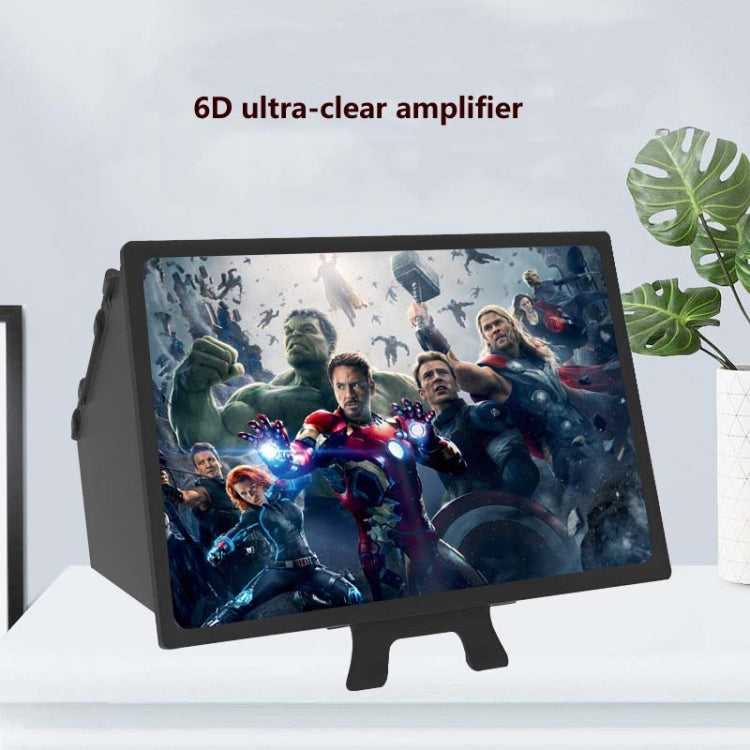 F13 12 inch Mobile Phone Screen Amplifier Foldable Three-sided Shading HD Blu-ray 3D Video Amplifier