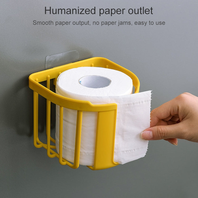 4 PCS Punch-free Toilet Paper Shelf Wall-mounted Bathroom Roll Paper Box, Random Color Delivery