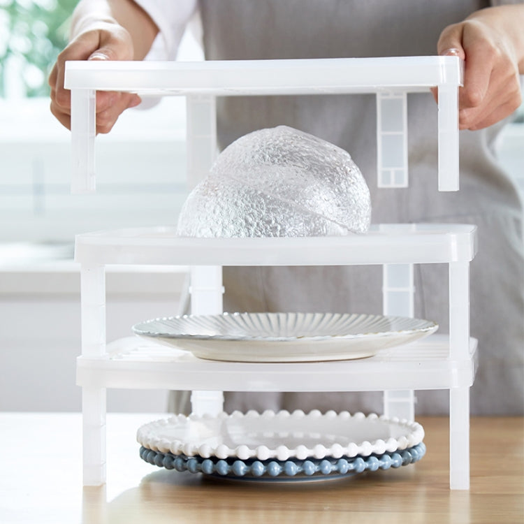 4 PCS Stackable Kitchen Tableware Rack Cabinet Rack Tableware Drying Rack