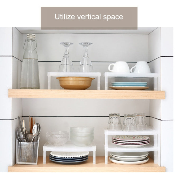 4 PCS Stackable Kitchen Tableware Rack Cabinet Rack Tableware Drying Rack