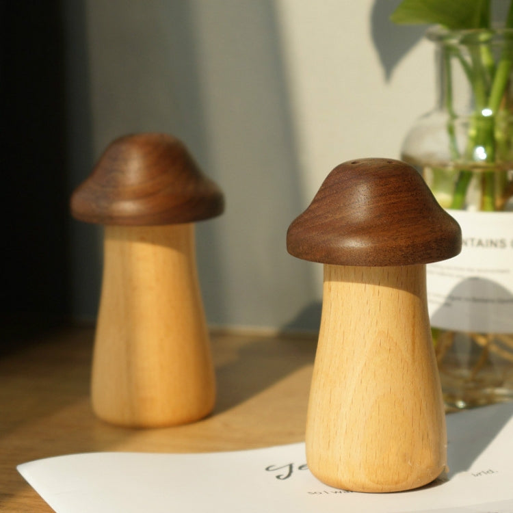 Mushroom Solid Wood Toothpick Holder Walnut Toothpick Storage Box