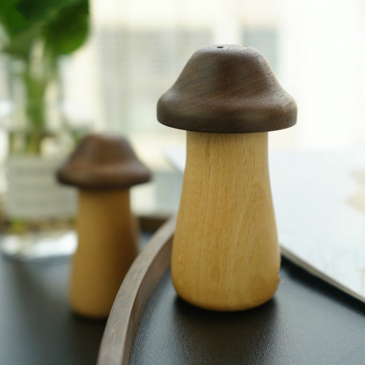 Mushroom Solid Wood Toothpick Holder Walnut Toothpick Storage Box