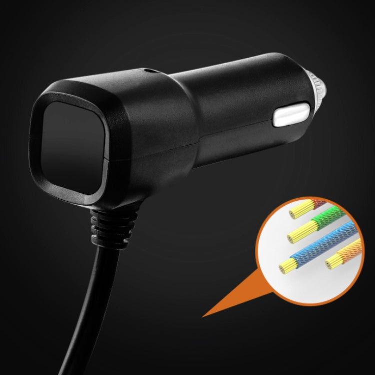ZNB02 Car Charger Dual USB Car Cigarette Lighter(Blue Light)