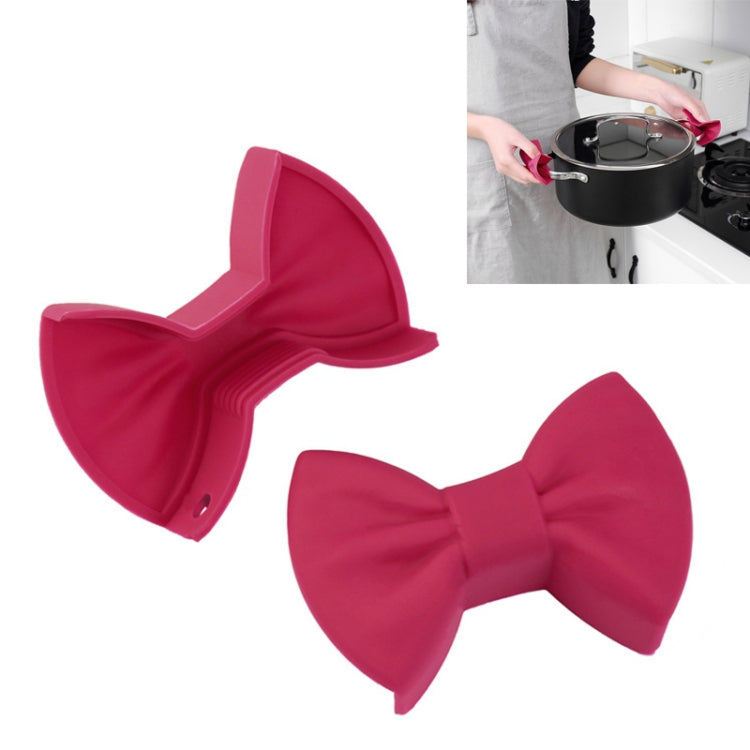 4 Pairs Bowknot Silicone Insulation Clip Creative Kitchen Practical Gadgets