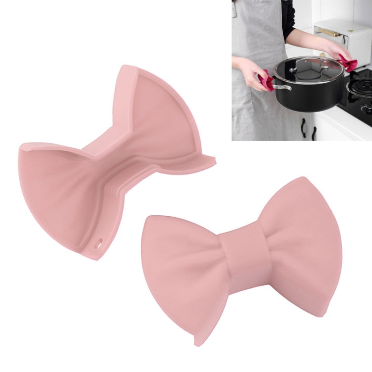 4 Pairs Bowknot Silicone Insulation Clip Creative Kitchen Practical Gadgets