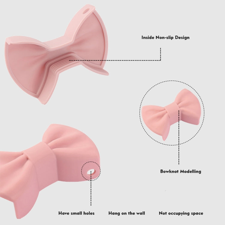 4 Pairs Bowknot Silicone Insulation Clip Creative Kitchen Practical Gadgets