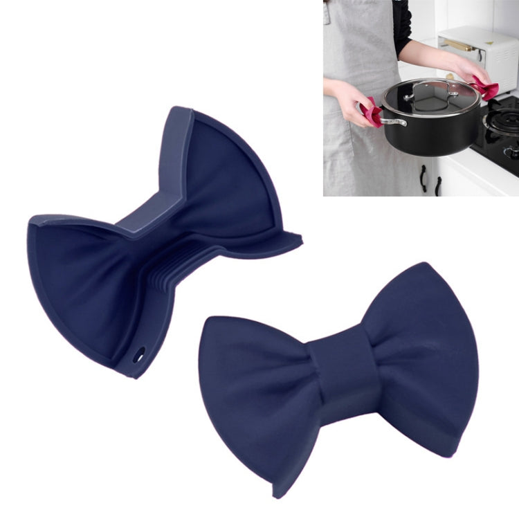4 Pairs Bowknot Silicone Insulation Clip Creative Kitchen Practical Gadgets