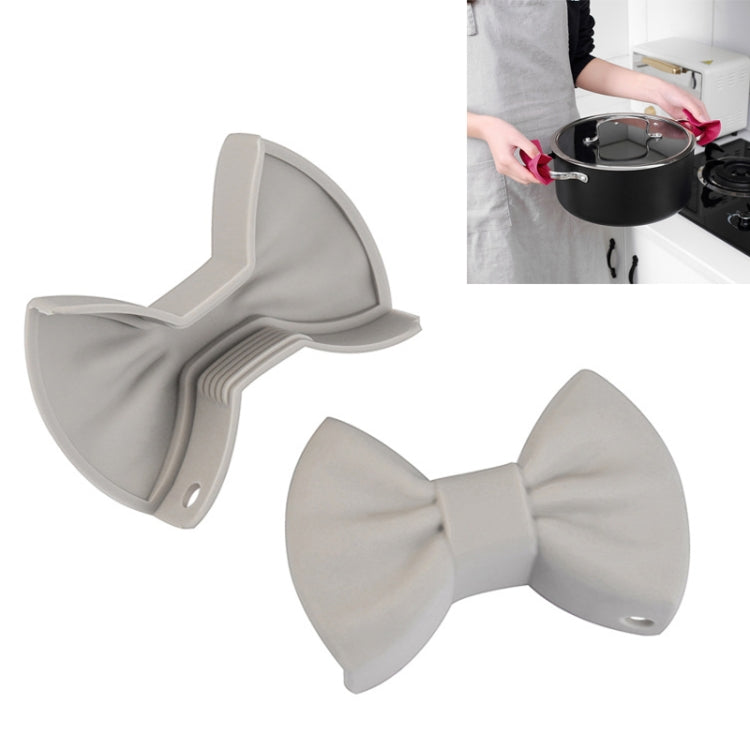 4 Pairs Bowknot Silicone Insulation Clip Creative Kitchen Practical Gadgets