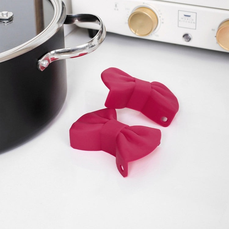 4 Pairs Bowknot Silicone Insulation Clip Creative Kitchen Practical Gadgets