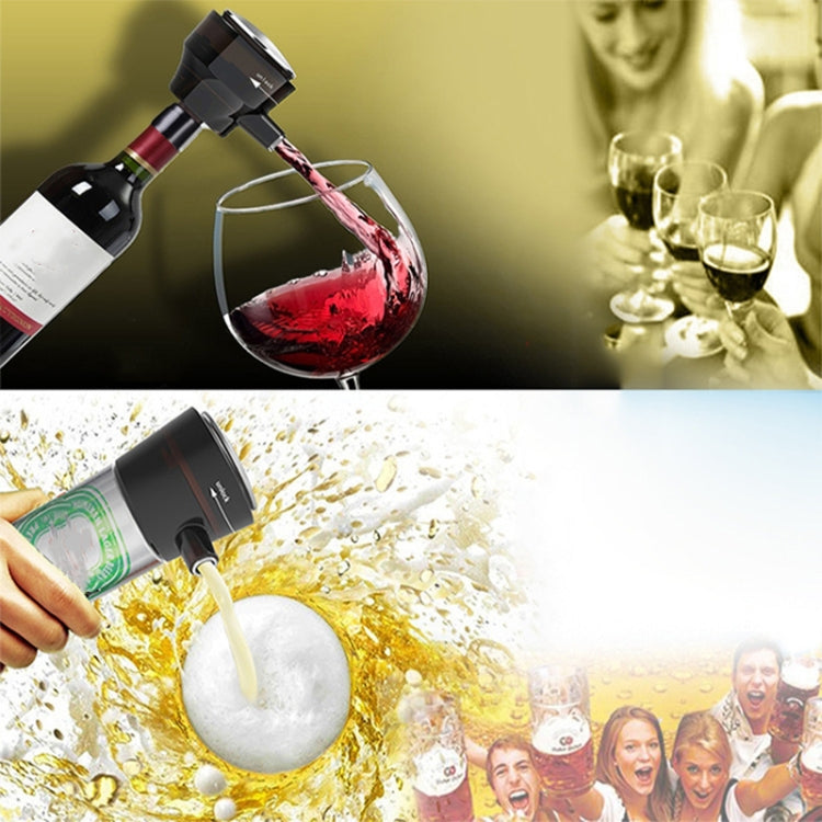 Intelligent Automatic Wine Electric Decanter Beer Foamer Electric Decanter Dispenser(Black)