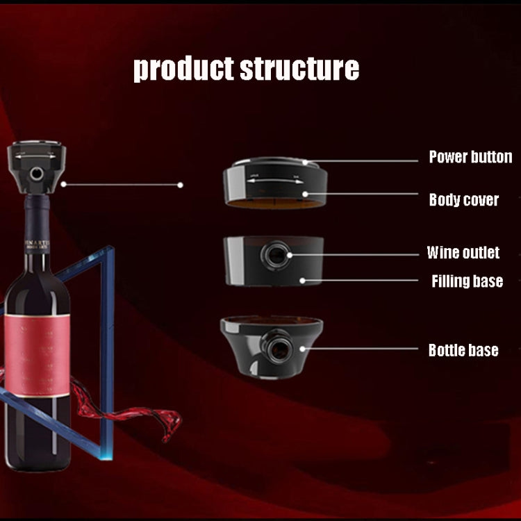 Intelligent Automatic Wine Electric Decanter Beer Foamer Electric Decanter Dispenser(Black)