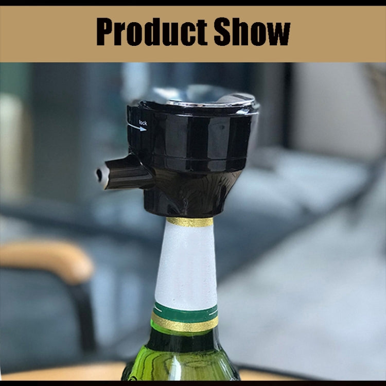 Intelligent Automatic Wine Electric Decanter Beer Foamer Electric Decanter Dispenser(Black)