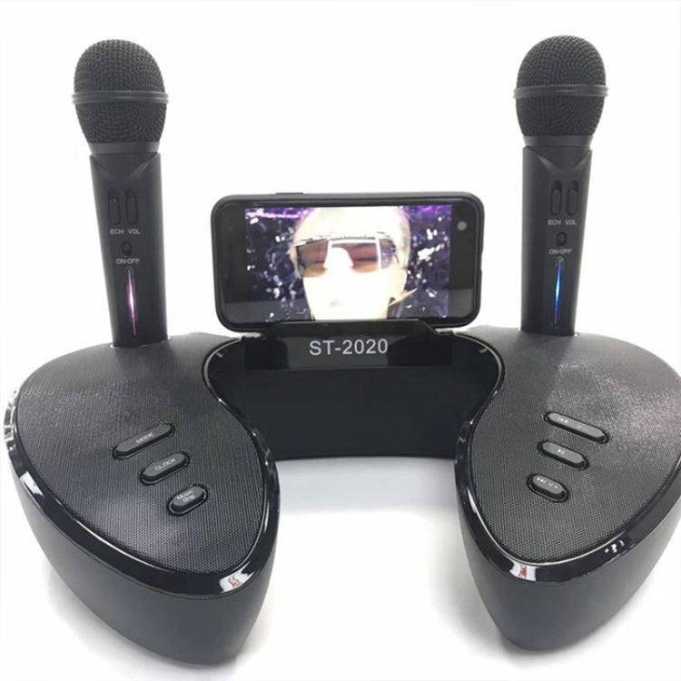 SDRD ST2020 Outdoor Portable Family KTV Live Singing Wireless Bluetooth Speaker Dual Microphone