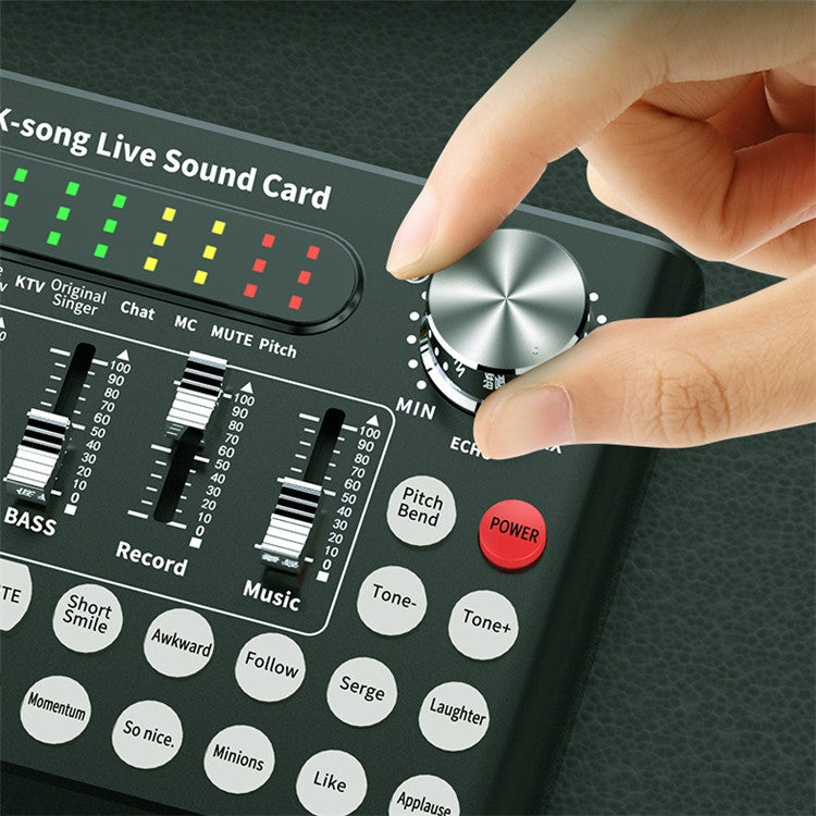 F007 Bluetooth Mobile Phone Live Singing Sound Card Set, Specifications: Sound Card + E300 Microphone + Earphone