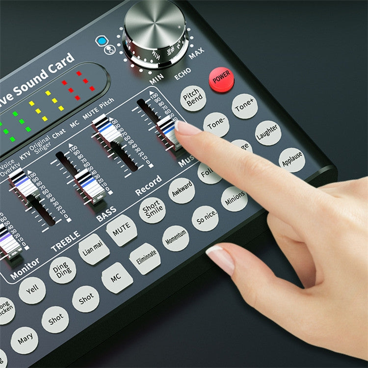 F007 Bluetooth Mobile Phone Live Singing Sound Card Set, Specifications: Sound Card + E300 Microphone + Earphone
