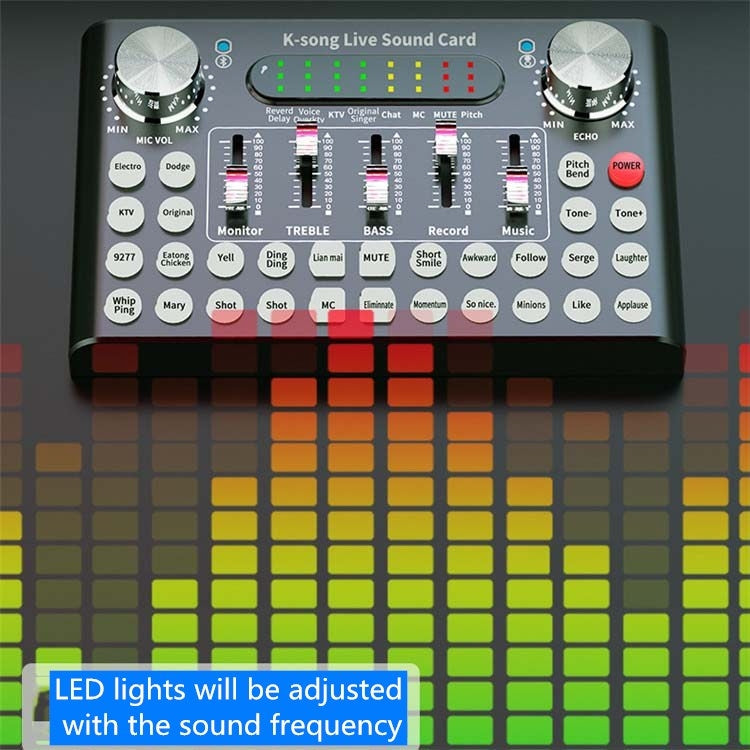 F007 Bluetooth Mobile Phone Live Singing Sound Card Set, Specifications: Sound Card + E300 Microphone + Earphone