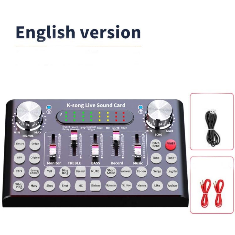 F007 Bluetooth Mobile Phone Live Singing Sound Card Set, Specifications: Sound Card + E300 Microphone + Earphone