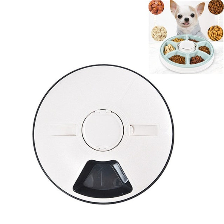 Pet Bowl Six-hole Intelligent Timing Feeder Timing Quantitative Automatic Feeder
