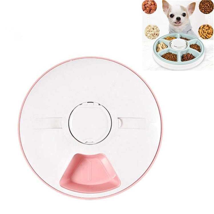 Pet Bowl Six-hole Intelligent Timing Feeder Timing Quantitative Automatic Feeder