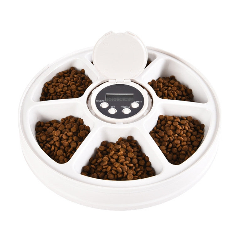 Pet Bowl Six-hole Intelligent Timing Feeder Timing Quantitative Automatic Feeder