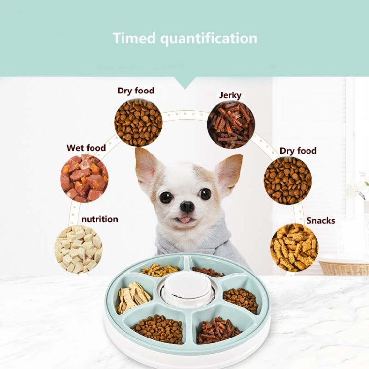 Pet Bowl Six-hole Intelligent Timing Feeder Timing Quantitative Automatic Feeder