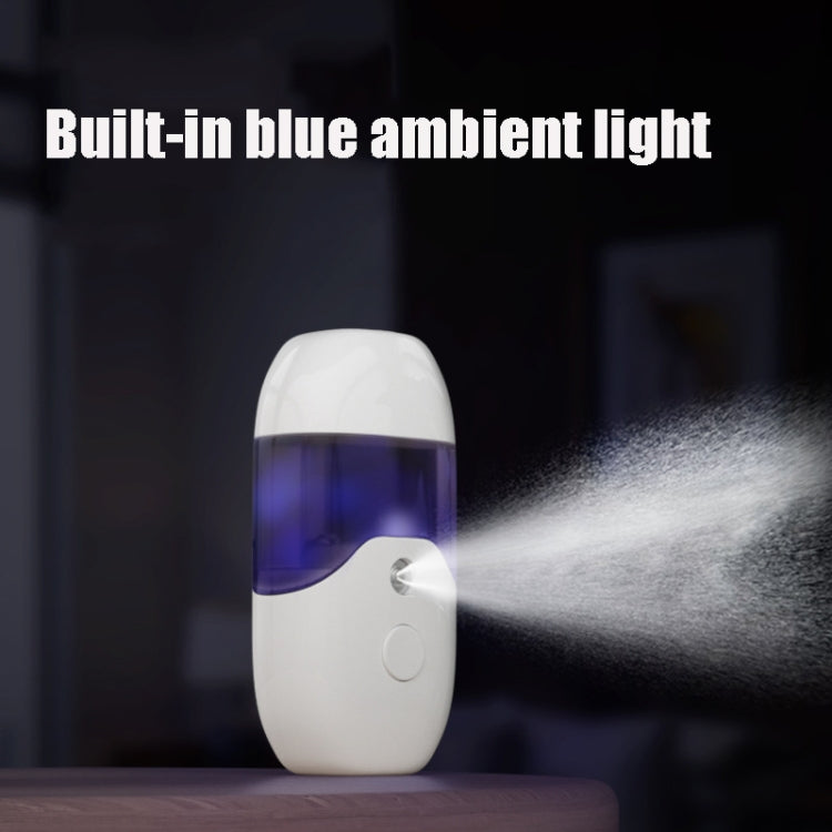 2 PCS Nano Spray Water Meter USB Charging Handheld Portable Acohol Sterilizer Cold Spray Makeup Humidifier