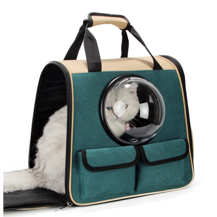 Cat Outing Bag Dog Space Bag Portable Pet Backpack, Style:Horizontal