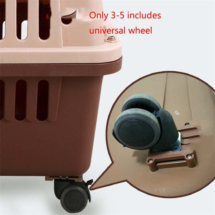 Pet Supplies Flight Case for Cats and Dogs, Size:91x64x75cm(Beige + Coffee)