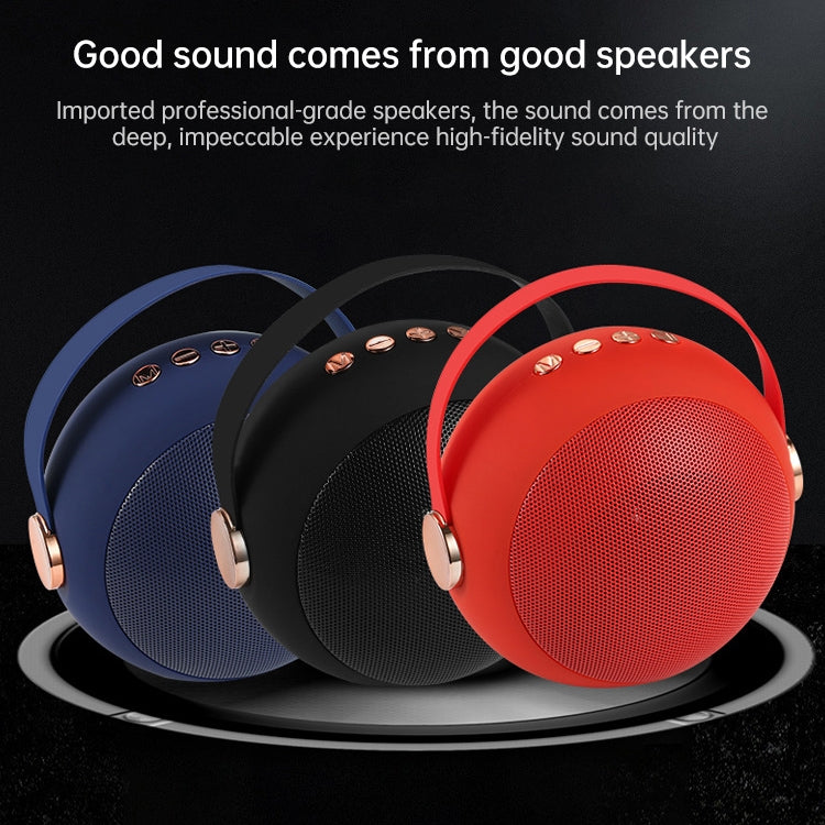 Wireless Bluetooth Speaker Outdoor Card USB Portable Mini Ball Speaker(Blue)