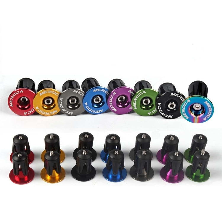 1pair MEROCA Mountain Bike Expansion Lock Bar Plug Road Bike Bicycle Bar Plug End Cover, Color: Blue