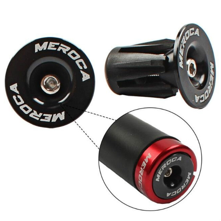 1pair MEROCA Mountain Bike Expansion Lock Bar Plug Road Bike Bicycle Bar Plug End Cover, Color: Electroplating Colorful