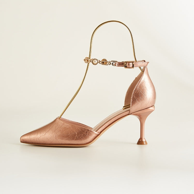 3 PCS Stainless Steel High Heels Display Stand Metal Elastic Shoe Support Shoe Support Bracket, Colour: Rose Gold