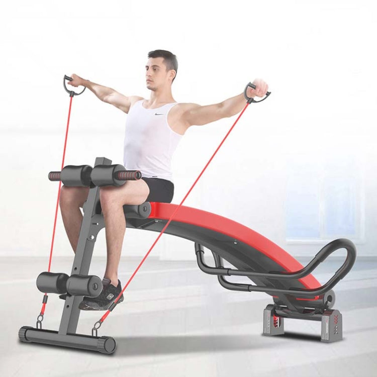Foldable Sit-up Board For Household Multifunctional Abdomen, Specification: 177-1 Black Rubber Cotton