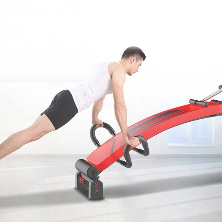 Foldable Sit-up Board For Household Multifunctional Abdomen, Specification: 177-1 Black Rubber Cotton