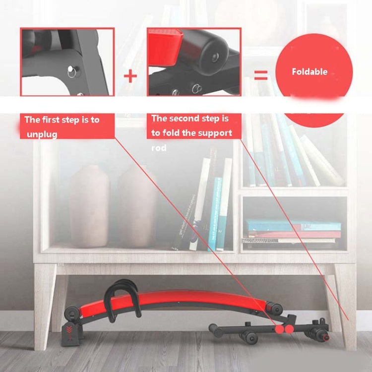 Foldable Sit-up Board For Household Multifunctional Abdomen, Specification: 177-1 Black Rubber Cotton