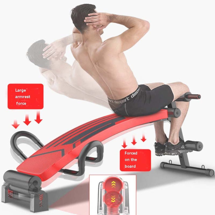Foldable Sit-up Board For Household Multifunctional Abdomen, Specification: 177-1 Black Rubber Cotton